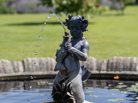 Water feature in garden